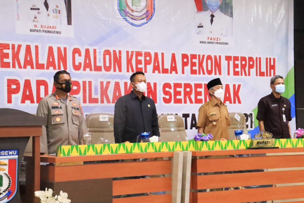 Pembekalan Calon Kepala Pekon Terpilih Tahun 2021 se-Kabupaten Pringsewu