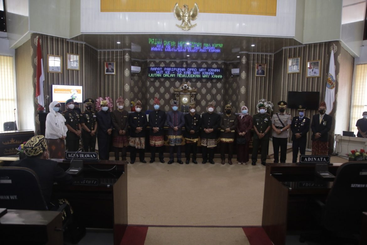 Rapat Paipurna Istimewa DPRD Kabupaten Way Kanan Dalam Rangka Hari Jadi Ke-22 Kabupaten Way Kanan Tahun 2021
