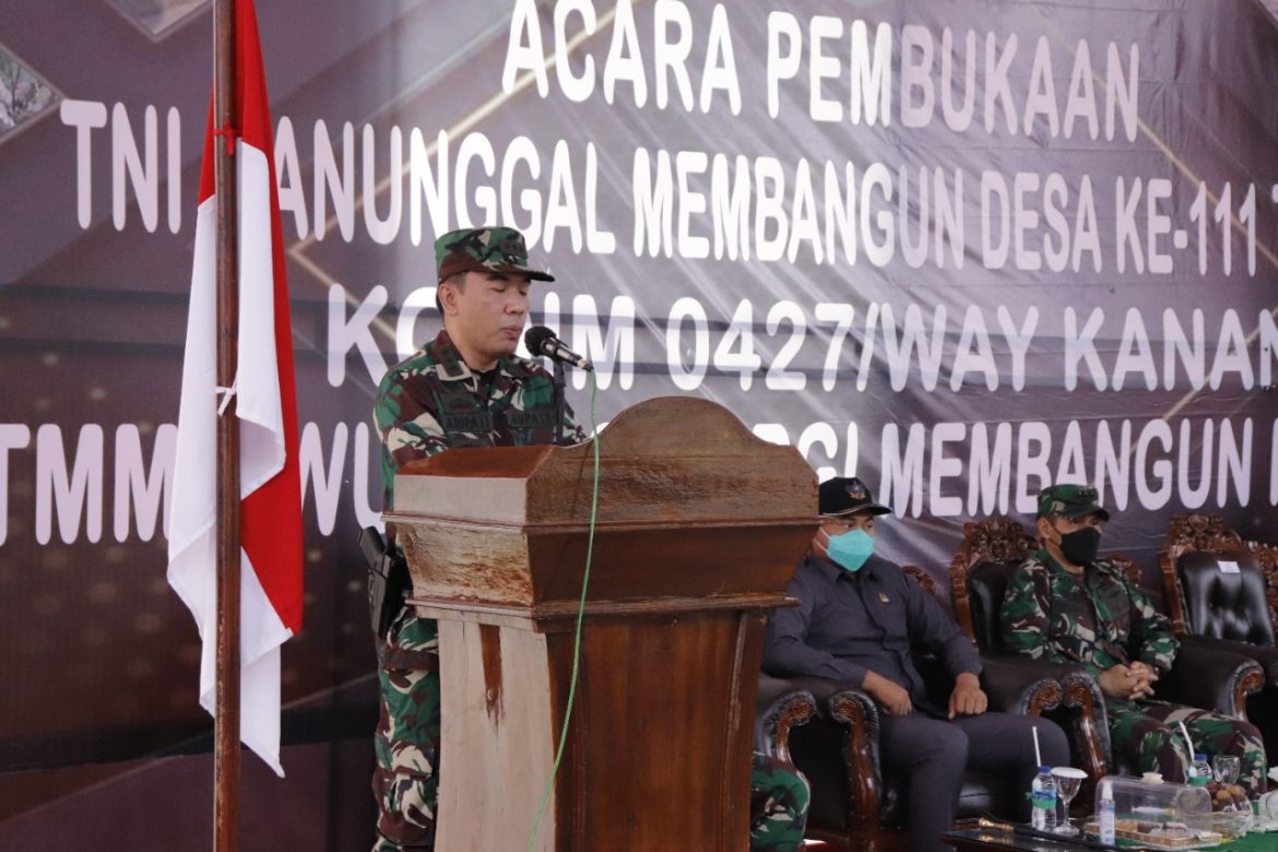 TMMD Ke-111 Tahun 2021 Dibuka, Bupati Adipati : TMMD Cara Kita Mengikat Kebersamaan