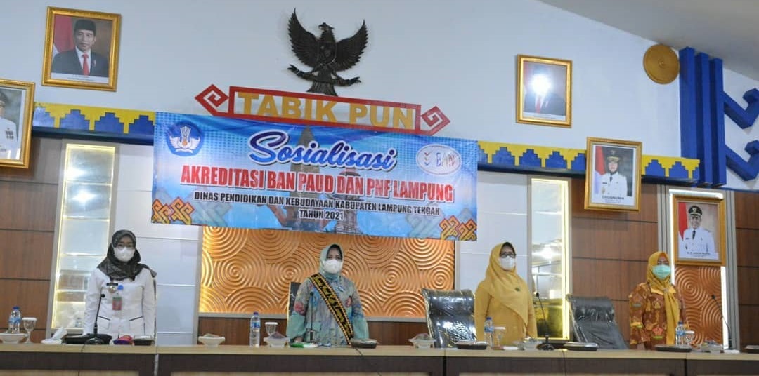 Sambutan Bunda PAUD Lampung Tengah Mardiana Musa Ahmad Pada Kegiatan Sosialisasi Akreditasi BAN PAUD dan PNF Lampung