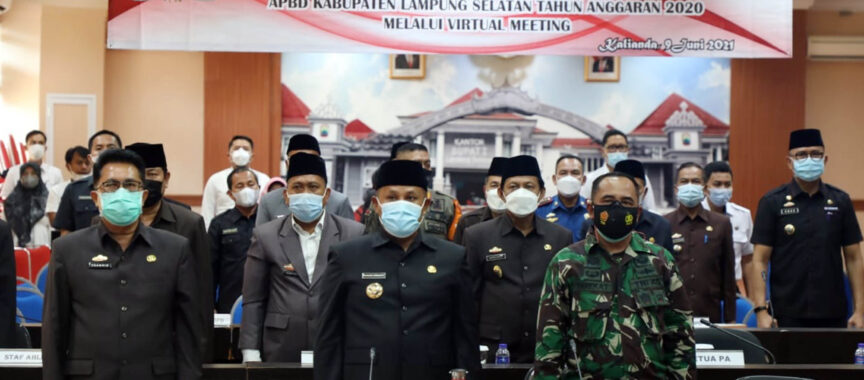 Nanang Ermanto Sampaikan Raperda Pertanggungjawaban Pelaksanaan APBD TA 2020 Ke DPRD Secara Virtual