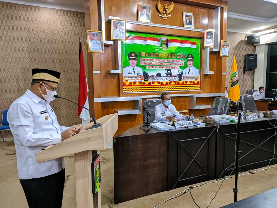 Pemkab Lamtim Menggelar Forum Gabungan Perangkat Daerah Dalam Rangka Penyusunan Rancangan Renstra tahun 2021-2026