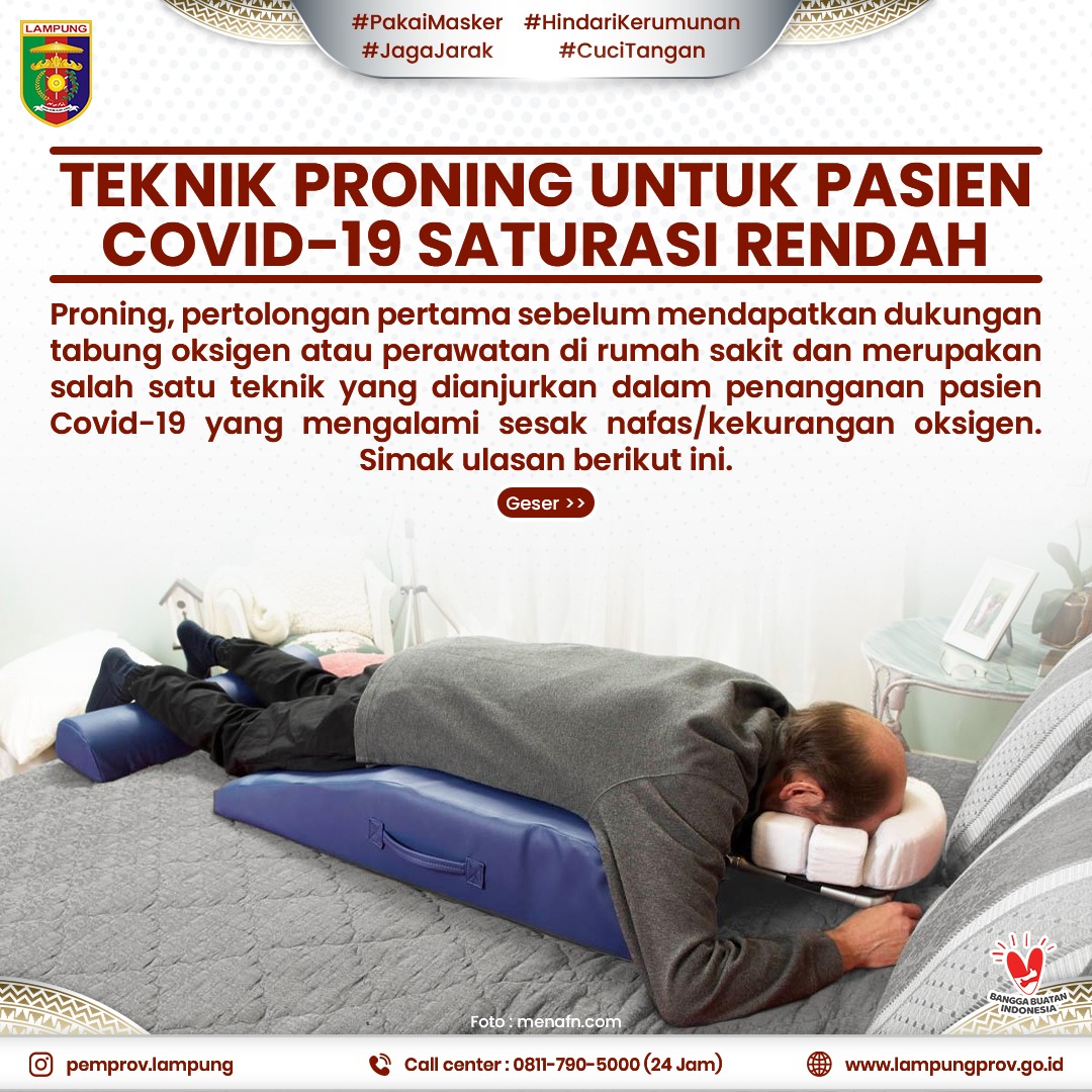 Teknik Proning Untuk Pasien Covid-19 Saturasi Rendah