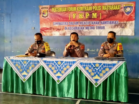 Pertemuan Forum Kemitraan Polisi Masyarakat ( FKPM ) Sinergitas Dalam Menciptakan Kamtibmas di Kecamatan Metro Timur