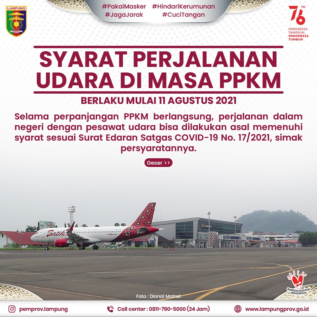 Syarat Perjalanan Udara Di Masa PPKM