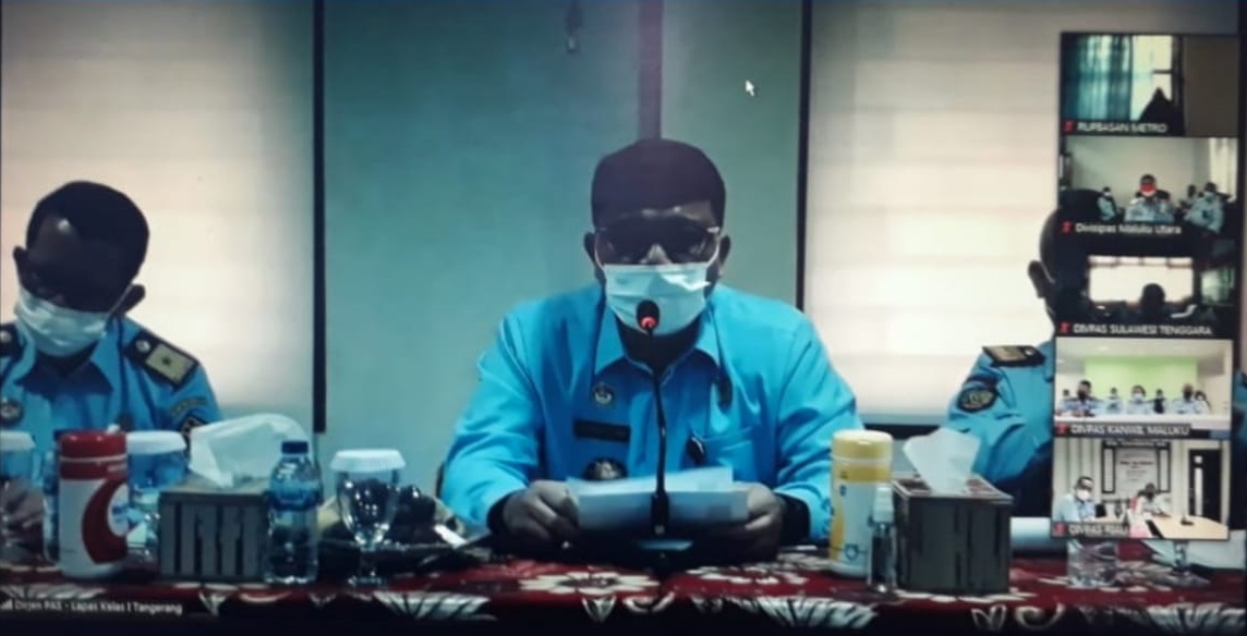 Plt Kepala Rupbasan Kelas II Metro Ikuti  Pengarahan Dirjen Pemasyarakatan Kemenkumham