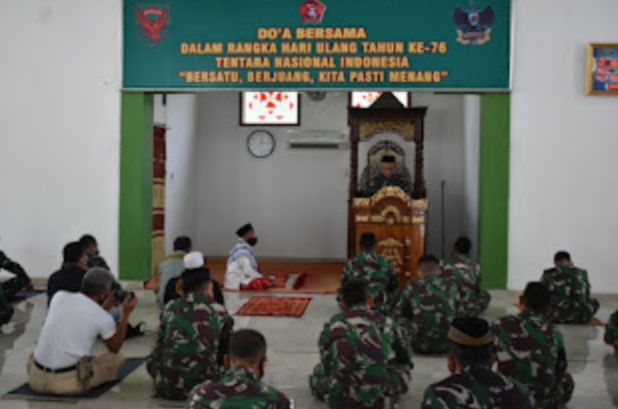 Jelang HUT TNI ke-76 Korem 043/Gatam adakan Do’a Bersama.