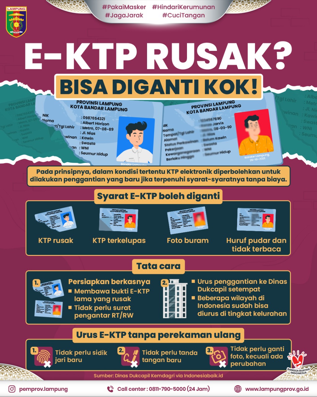 Ganti E-KTP yang Rusak