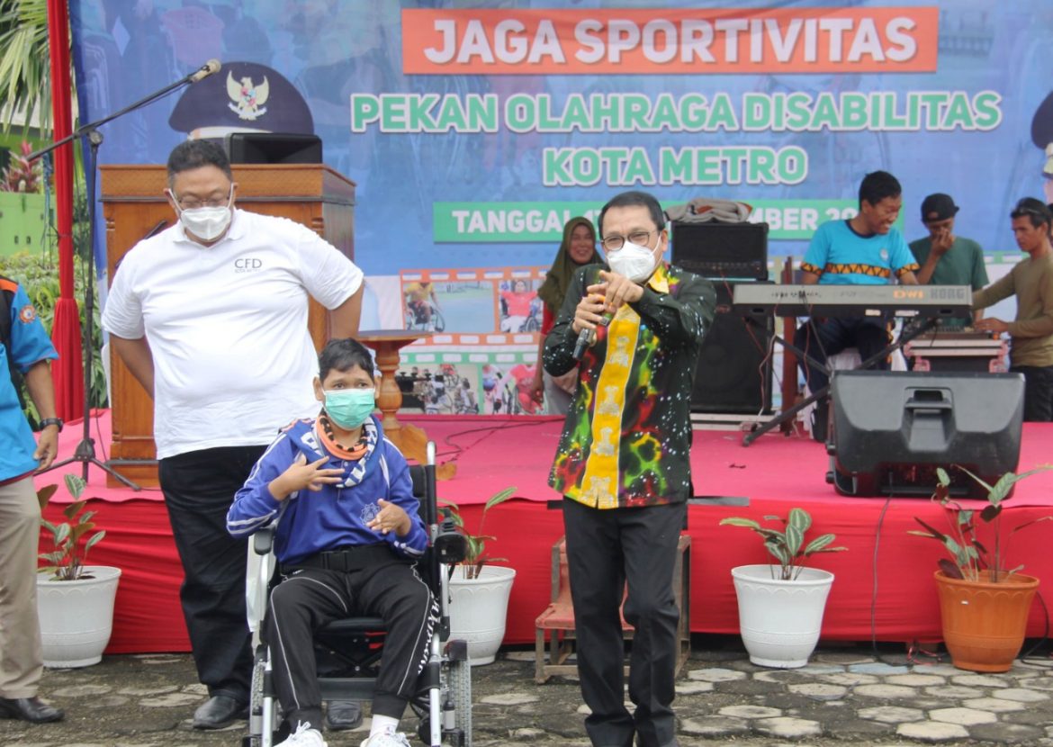 Walikota Metro Hadiri Pekan Olahraga Disabilitas Kota Metro