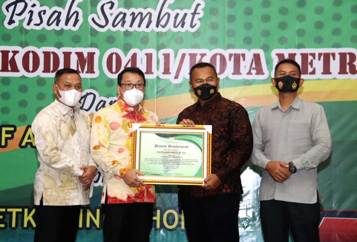 Walikota dan Wakil Walikota Metro Hadiri Pisah Sambut Dandim 0411/KM