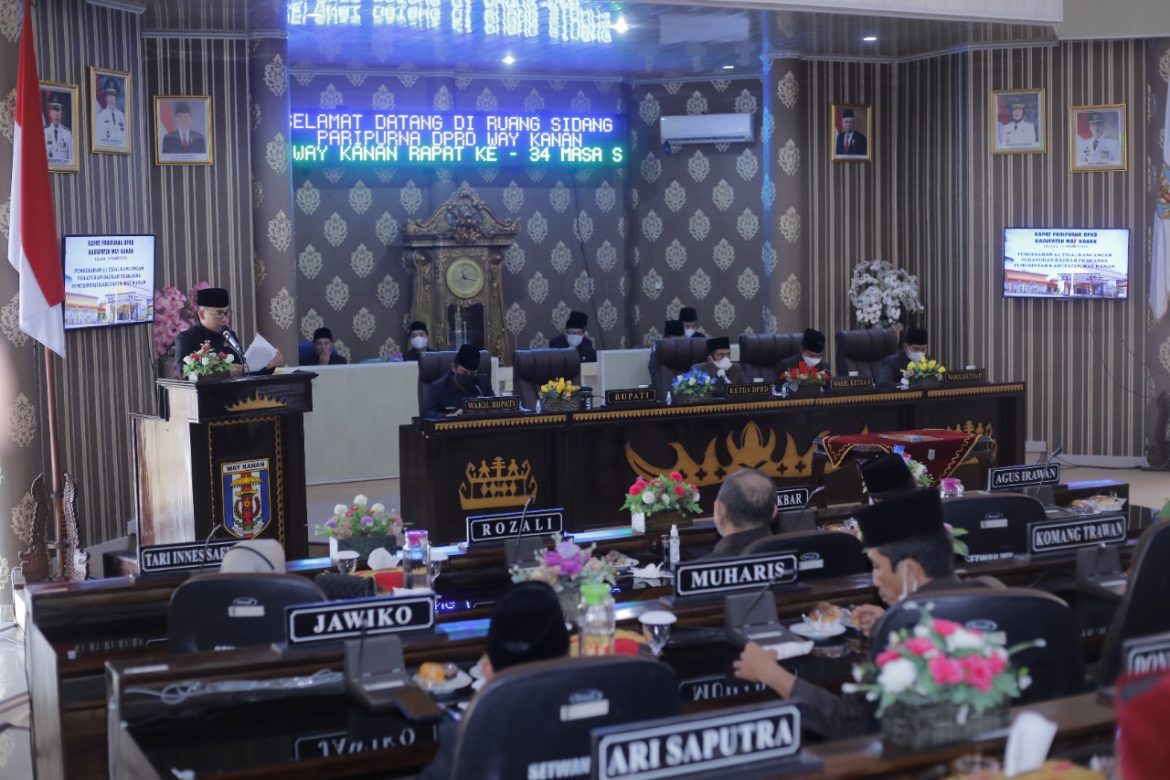 Pemkab dan DPRD Way Kanan Sahkan Tiga Rancangan Peraturan Daerah Tahun 2022