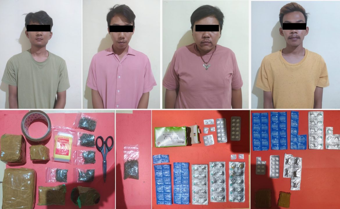 Komitmen Berantas Narkoba, Dalam 1×24 Jam Sat Narkoba Polres Metro Amankan 4 Pemuda Pemilik Narkotika