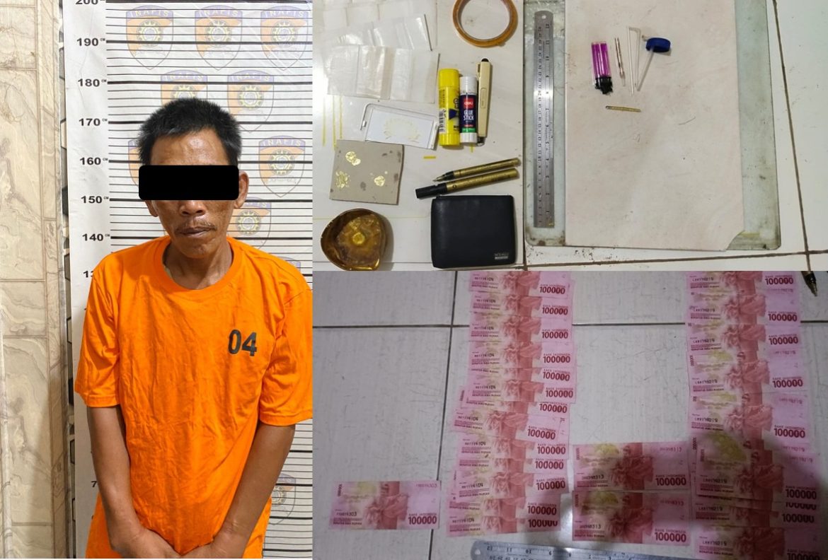 Tekab 308 Presisi Polres Metro Tangkap Pelaku Pengedar Uang Palsu Di Kota Metro
