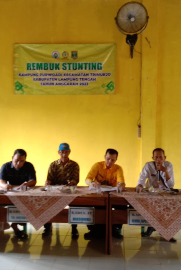 ANWAR SADAT APRESIASI PEMERINTAHAN KAMPUNG PURWOADI ATAS UPAYA PENANGGULANGAN STUNTING