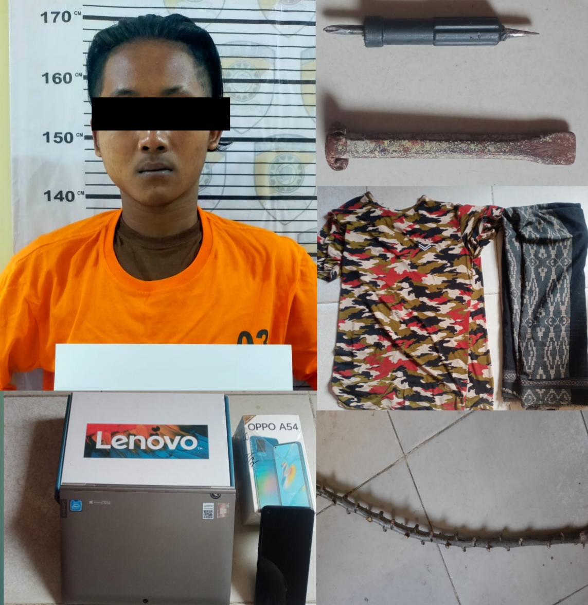 Akui Lebih Dari 3 Kali Mencuri,Seorang Pemuda Di Gelandang Ke Kantor Polisi