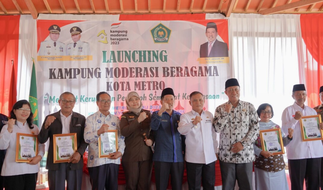 WAKIL WALIKOTA METRO : LAUNCHING KAMPUNG MODERASI BERAGAMA, SEMOGA MAMPU MERAWAT KERUKUNAN UMAT BERAGAMA