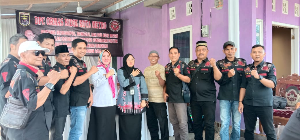 DPC Ormas Bidik Kota Metro Gelar Kegiatan Sosial ,Yang Bertema Pendidikan Politik Bersama Kesbangpol,KPU Dan Bawaslu Kota Metro