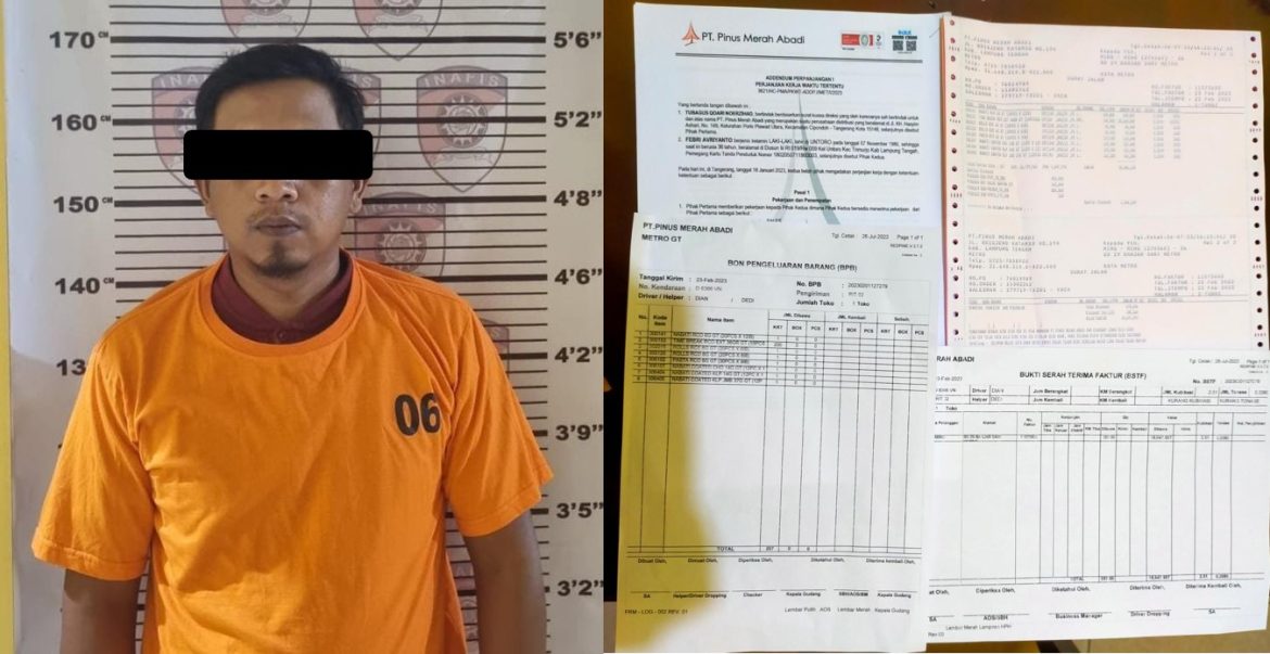 Gelapkan Uang Perusahaan Puluhan Juta,Seorang Supervisor Di Tangkap Polisi