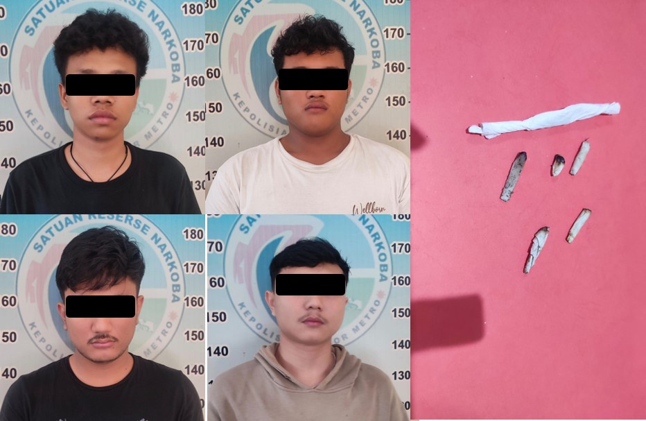 Usai Konsumsi Ganja, 4 Remaja Di Gelandang Ke Kantor Polisi