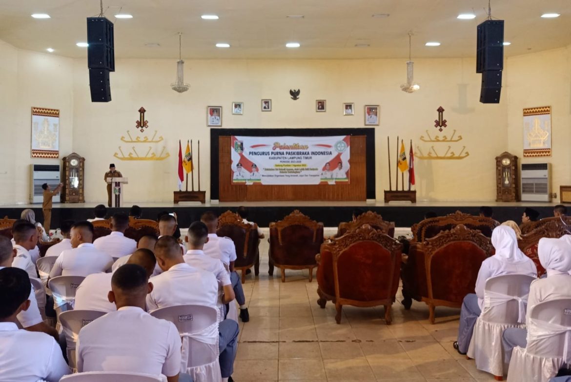 Wabup Lamtim Azwar Hadi Hadiri Pelantikan Pengurus Purna Paskibraka Indonesia Kab Lamtim periode 2023-2028