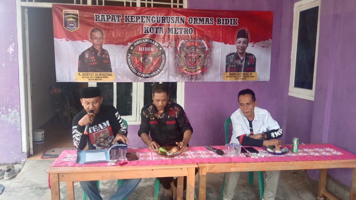 DPC Ormas Bidik Kota Metro Gelar Rapat Evaluasi Akhir Tahun Terkait Kinerja Dan Kepengurusan