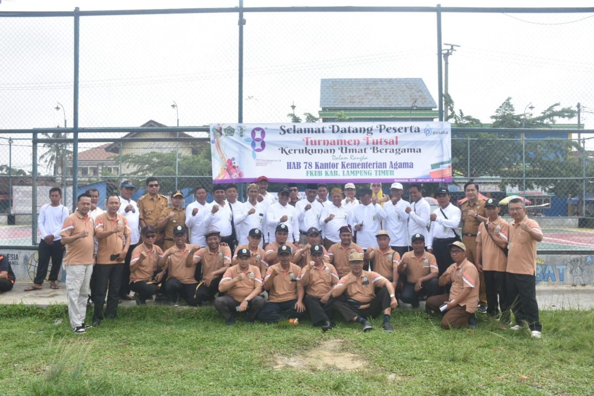 M. Dawam Rahardjo Membuka Acara Turnamen Futsal Kerukunan Umat Antar Beragama (FKUB Lampung Timur)