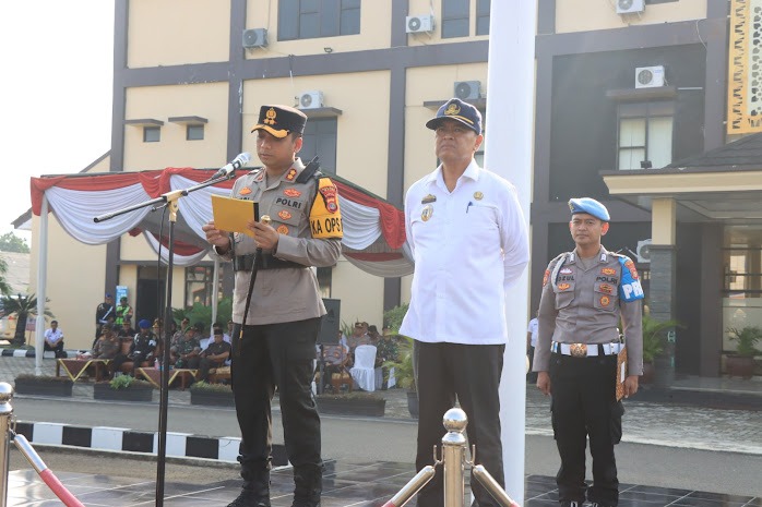 Polres Metro Gelar Pasukan Ops Ketupat Krakatau 2024 Dalam Pengamanan Hari Raya Idul Fitri 1445 H