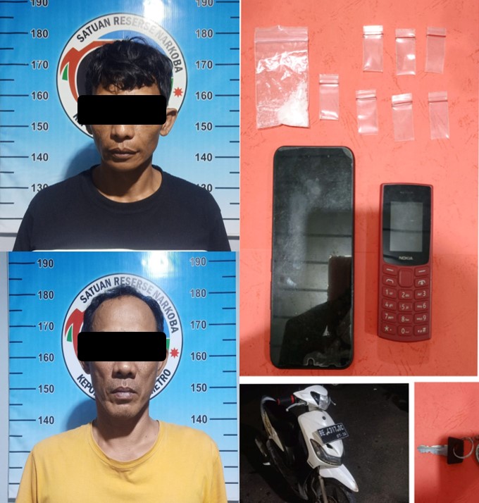 Satresnarkoba Polres Metro Tangkap 2 Pria Sepulang Beli Sabu