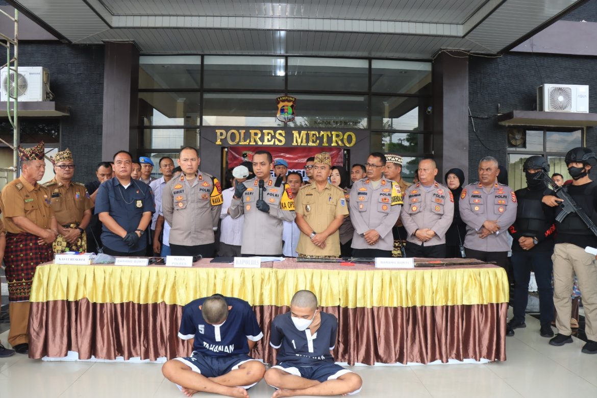 Polres Metro Konferensi Pers Penindakan Terhadap Geng Motor Yang Meresahkan