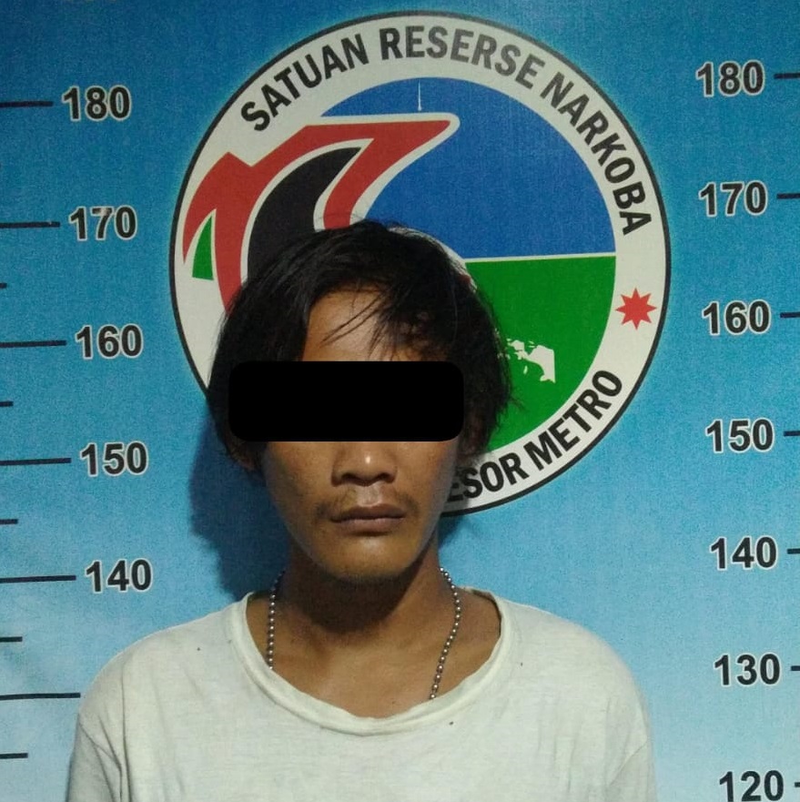 Sat Narkoba Polres Metro Amankan Tersangka Asal Lamsel