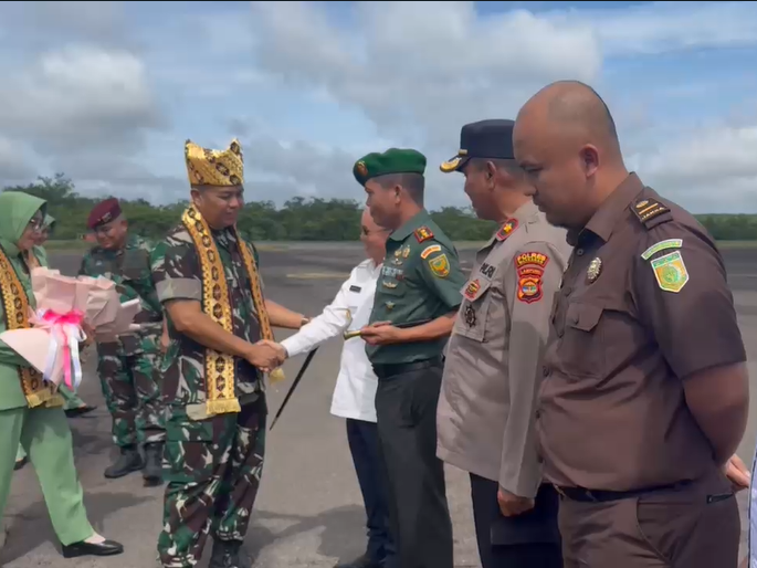 Sekda Saipul Sambut Danpuspenerbad Dalam Rangka Kunker Ke Satker Jajaran Way Tuba