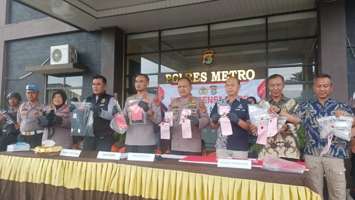 14 Pelaku Kriminal Diciduk dalam Operasi Pekat Metro