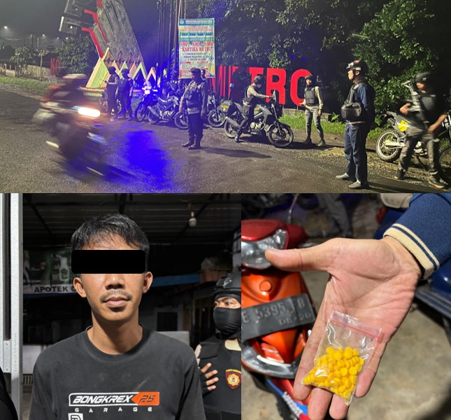 Tim Patroli KRYD Polres Metro Amankan Pria Pembawa Obat Terlarang