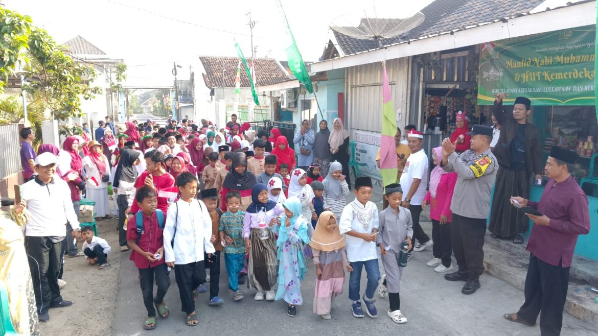 Semarak Maulid Nabi Muhammad SAW dan HUT Kemerdekaan RI 17 Agustus Gelar Jalan Sehat di TPA Pelangi Tarbiyatul Akhlak