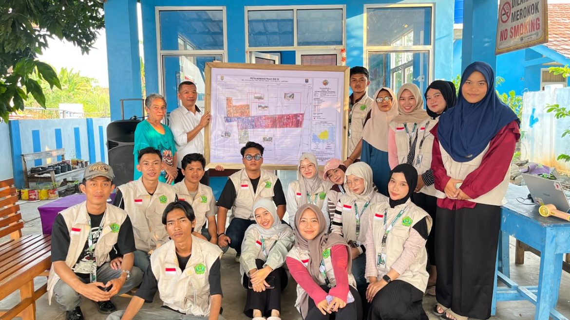 Mahasiswa KKL-PPM Kelompok 94 Malahayati, Pemetaan Administrasi RT/RW di Perumnas JSP Kelurahan Tejo Agung